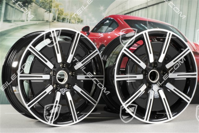 20-inch Sport Aero wheel rim set, 9J x 20 ET54 + 11J x 20 ET60, black high gloss + glossy Surface