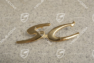 "SC" Schriftzug, Vergolded