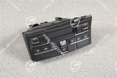Control panel / switchboard air conditioner, matte black / high gloss chrome finish
