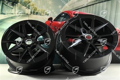 20+21" Carrera S komplet felg, 8,5J x20 ET50 + 11,5J x 21 ET79, czarny satynowy półmat