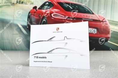 Porsche 718 Boxster/Cayman 982 – dodatek do instrukcji obsługi, język angielski
