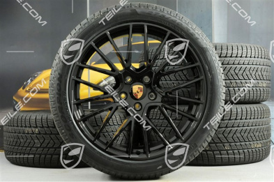 21-inch Cayenne COUPÉ RS Spyder winter wheel set, rims 9,5J x 21 ET46 + 11,0J x 21 ET49 + NEW Pirelli winter tyres275/40 R21 + 305/35 R21, with TPMS, black high gloss