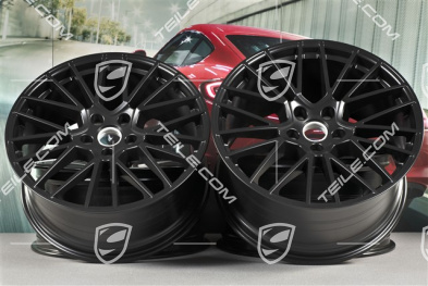 21-inch wheel rim set RS Spyder, 11J x 21 ET49 + 9,5J x 21 ET46, for Cayenne Coupé, black satin matt