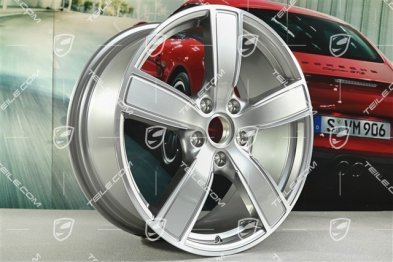 20-inch wheel rim set Carrera Sport, 8,5J x 20 ET57 + 10,5J x 20 ET47, Platinum silver metallic