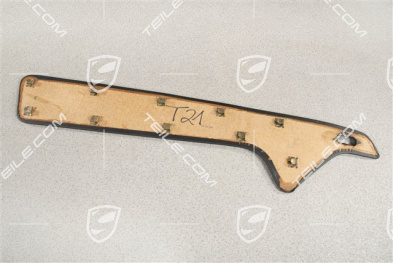 Türverkleidung, Abdeckblende, Kunstleder, Schwarz, R