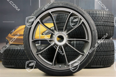 GT3RS 20-inch winter wheel set, rims/discs 9J x 20 ET55 + 12J x 20 ET47 + Michelin winter tires 245/35 R20 + 315/35 R20, with TPMS