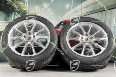 20-inch Cayenne Design summer wheel set, rims 9J x 20 ET50 + 10,5J x 20 ET64 + Pirelli summer tyres 275/45 R20 + 305/40 R20, with TPMS