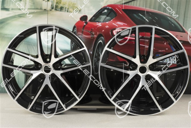 20" komplet felg Macan S, 9J x 20 ET26 + 10J x 20 ET19, czarny