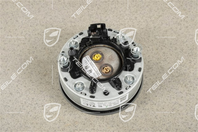 Airbag unit, leather, Slate grey/Black