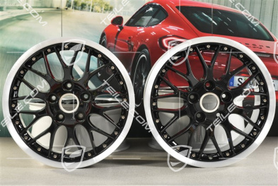 18" Komplet felg SportClassic II, 8J x 18 ET52 + 10J x 18 ET65, czarny wysoki połysk