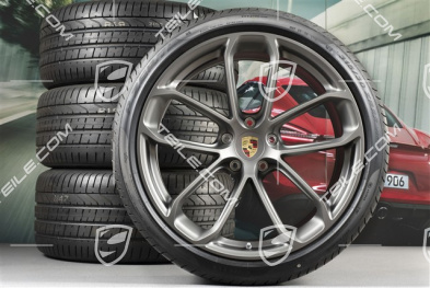 22" koła letnie Cayenne Coupé GT, komplet, felgi 10J x 22 ET48 + 11,5J x 22 ET52 + Pirelli P Zero opony letnie 285/35 R22 + 315/30 R22, z czujnikami ciśnienia2