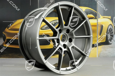 20-inch "Spyder" / "718 Sport" wheel rim set, rims 8,5J x 20 ET57 + 10,5J x 20 ET47, Platinum satin mat