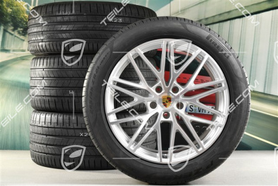 21" Cayenne Coupe RS Spyder Design Sommerräder Satz, Felgen 9,5J x 21 ET46 + 11,0J x 21 ET49 + NEUE Pirelli P Zero Sommerreifen 285/45 R21 + 315/40 R21, mit RDK-Sensoren