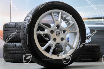 17" Boxster II winter wheels set, rims 6,5J x 17 ET55 + 8J x 17 ET40 + winter tyres 205/55 R17 + 235/50 R17