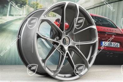 22" felgi GT, komplet, 10J x 22 ET48 + 11,5J x 22 ET52, Platinum satynowy półmat