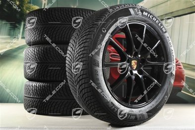 20-inch Cayenne Design winter wheel set, rims 9J x 20 ET50 + 10,5J x 20 ET64 + NEW Michelin winter tyres 255/55 R20 + 295/45 R20, with TPMS