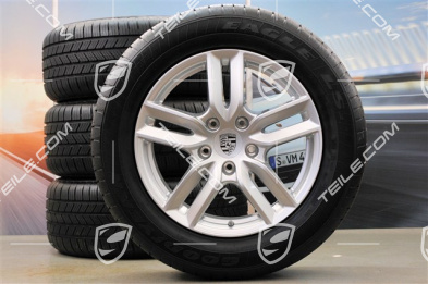 18" Ganzjjahresräder Satz, Cayenne S Facelift 2014-> Felgen 8J x 18 ET53 + GoodYear Eagle LS2 Ganzjahres Reifen 255/55 R18, RDK-Sensoren