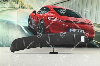 Stossfänger hinten, blende mitte, unten, Panamera 4, Schwarz