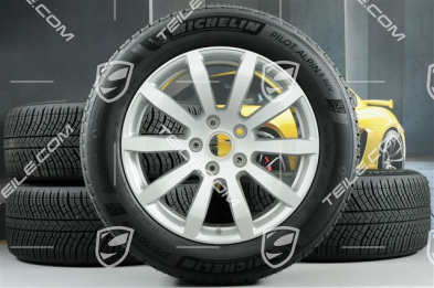 19-inch Cayenne S winter wheel set, rims 8,5J x 19 ET47 + 9,5J x 19 ET54 + Michelin winter tyres 255/55 R19 + 275/50 R19, with TPMS