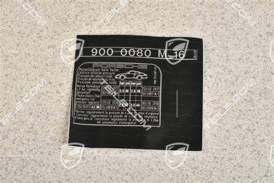 Tire and loading information sticker