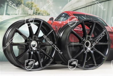 20-inch Cayenne Design wheel rim set, 10,5J x 20 ET64 + 9J x 20 ET50, black high gloss