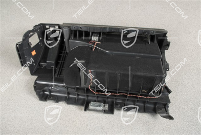 Glove compartment, leatherette, stone grey, complete