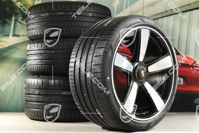 20"+21" koła letnie, komplet Sport Classic, felgi 9,5J x 20 ET44 + 12J x 21 ET70 + opony letnie Pirelli 255/35 R20 + 315/30 R21, czarny wysoki połysk