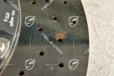 PCCB Keramik-Bremsscheibe, 991.2 C2 / C2S / C4 / C4S / 991.1 Turbo / 991.2 Turbo, beschädigt, L