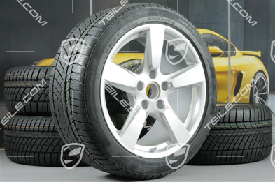 19" Winterräder Satz "Cayman S", Felgen 8J x 19 ET57 + 9,5J x 19 ET45 + Continental WinterContact TS 830P Winterreifen 235/40 R19 + 265/40 R19, mit RDK-Sensoren