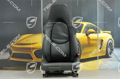 Sport Seat, el adjustable, heating, Lumbar, leather, Black, without airbag, R