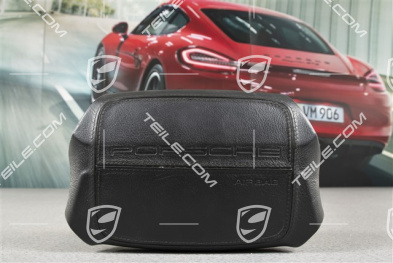 Airbag / Lenkrad, Leder, schwarz, kleine Gebrauchsspuren
