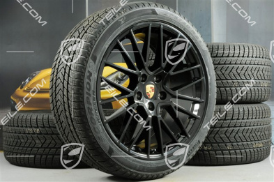 21-inch Cayenne COUPÉ RS Spyder winter wheel set, rims 9,5J x 21 ET46 + 11,0J x 21 ET49 + NEW Pirelli winter tyres275/40 R21 + 305/35 R21, with TPMS, black high gloss