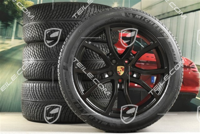 21-inch Cayenne Exclusive Design winter wheel set, rims 9,5J x 21 ET46 + 11,0J x 21 ET49 + NEW Michelin Pilot Alpin 5 SUV winter tyres 285/45 R21 + 305/40 R21, with TPMS, black satin-mat