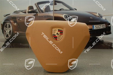 Airbag, 3-Speichen, Leder, sandbeige
