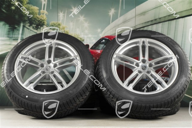 19" "Macan Sport" koła zimowe komplet, felgi 8,5J x 19 ET21 + 9J x 19 ET21 + NOWE opony zimowe Pirelli 235/55 R19 + 255/50 R19, z czujnikami ciśnienia RDK
