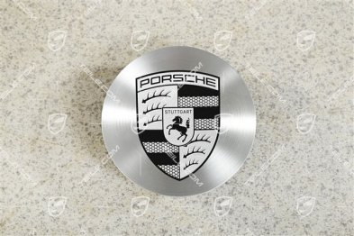 Hub cap, concave, crest monochrome