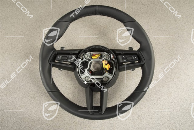 Sports Steering wheel GT Leather, multifunction, heated, Black