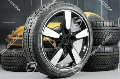 19" winter wheel set Cayman S, 8J x 19 ET57 + 9,5J x 19 ET45, winter tyres Continental WinterContact TS 830P 235/40 R19 + 265/40 R19, without TPMS, SportClassic Exclusive Design