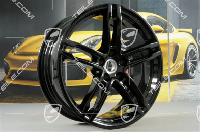 19" Felge, Turbo, 8J x 19 ET21, schwarz hochglanz