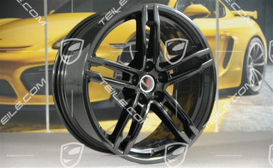 19" Felge, Turbo/Sport Design, 8,5J x 19 ET21, schwarz hochglanz