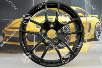 18" Komplet felg Cayman III, 8J x 18 ET57 + 9,5J x 18 ET49, czarny wysoki połysk