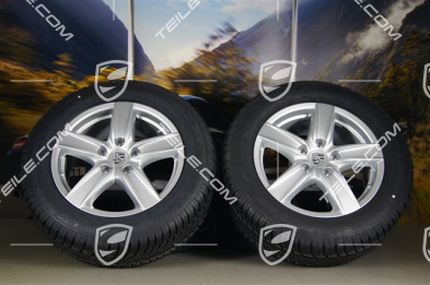 18" Cayenne S III Winterräder Satz, 4x Felgen 8 J x 18 ET 53 + 4x Dunlop Winterreifen 255/55 R 18 109V XL M+S, mit RDK-Sensoren