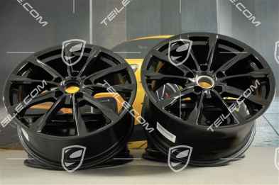 19-inch Boxster S wheel rim set, 8J x 19 ET57 + 10J x 19 ET45, in black high gloss