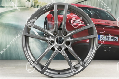 21-inch wheel rim, Cayenne Turbo, 9,5J x 21 ET46, Platinum satin-matt