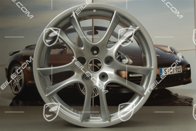 21" Komplet felg Cayenne Sport / GTS, felgi 10Jx21 ET50 + 10Jx21 ET50, srebrne