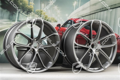 22" felgi GT, komplet, 10J x 22 ET48 + 11,5J x 22 ET52, Platinum satynowy półmat