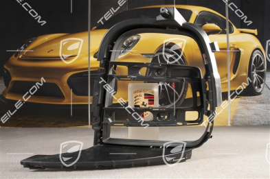 Front bumper, side ventilation grille, Black, R