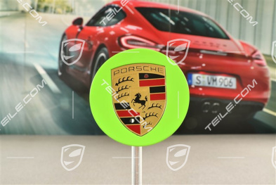 Radzierdeckel, konkav, Wappen farbig, Lizard green