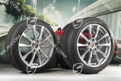 19-inch Boxster S winter wheels set, rims 8J x 19 ET57 + 10J x 19 ET45, Continental WinterContact TS 830P winter tires 235/40 R19 +265/40 R19, DOT/prod. year 2017, tyres profile 6mm