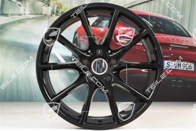 20-inch Cayenne Design wheel rim set, 10,5J x 20 ET64 + 9J x 20 ET50, black high gloss